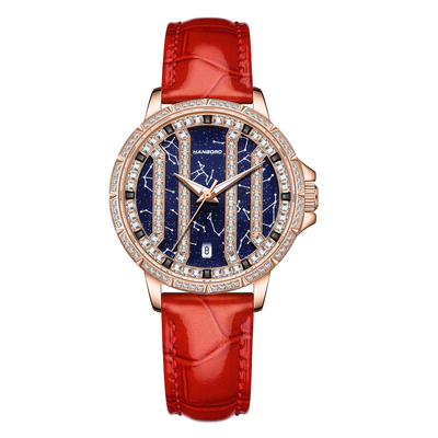 HANBORO Fashion Women's Quartz Watch Style Trendy Diamond Set Watch 907-3