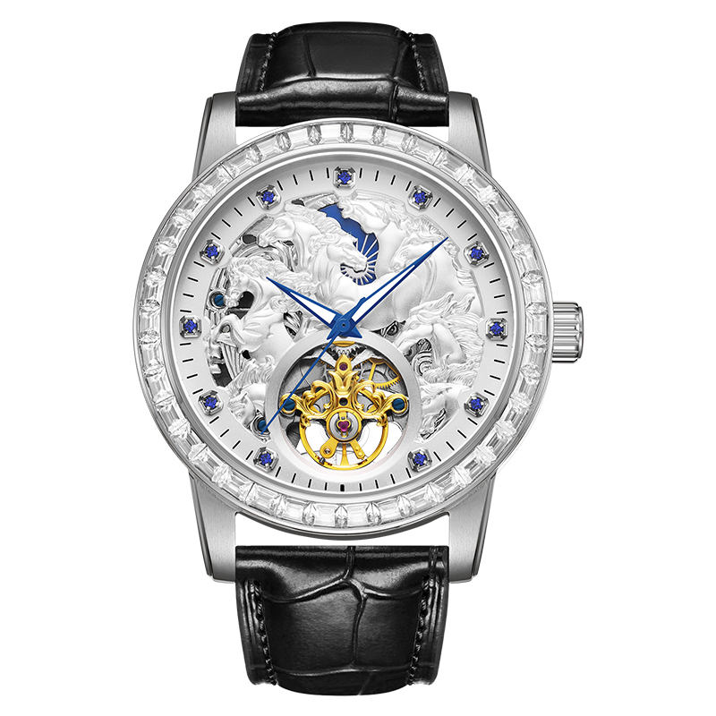 衡宝罗HANBORO男士镂空八骏马全自动机械手表防水皮带腕表006-2 - 我的网站