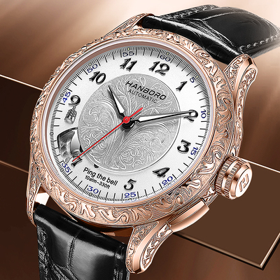 HANBORO衡寶羅整點報時系列男士全自動機械手表5379
