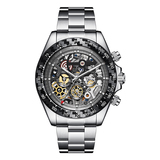 手表男黑科技学生潮流防水镂空全自动机械表真皮带钢带腕表88879